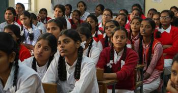 Female students in an Indian classroom. Photo: Yogendra Singh via Unsplash